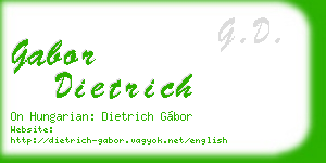 gabor dietrich business card