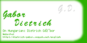 gabor dietrich business card